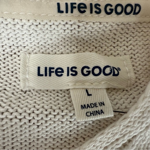 Life is Good Hooded Sweater Women Flag Beach Chair Large NEW. 1033 - Picture 2 of 4